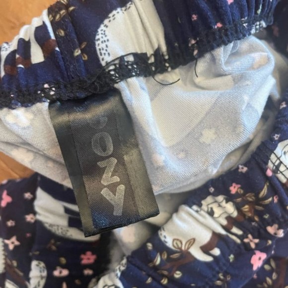 Navy Blue Sloths Tights Leggings - Picture 3 of 9